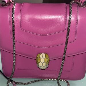 Bvlgari Serpenti Forever Pink Leather Shoulder Bag